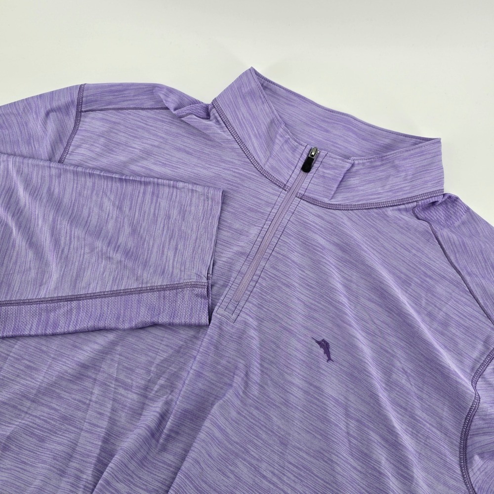 Tommy Bahama IslandZone 1/4 Zip Pullover Purple Space Dye Mens 3XLT Big & Tall